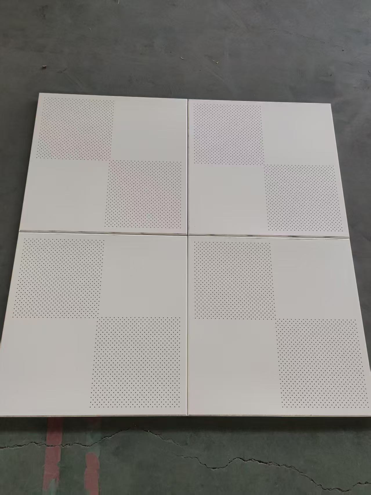 Diagonal Checkerboard Perforated Aluminum Ceiling Panel Modular Design