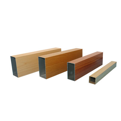 İyi fiyat Ahşap Tanesi Alüminyum Şerit Tavan Ateş geçirmez Metal Baffle Tavan Ağı İçeride Dışarıda çevrimiçi