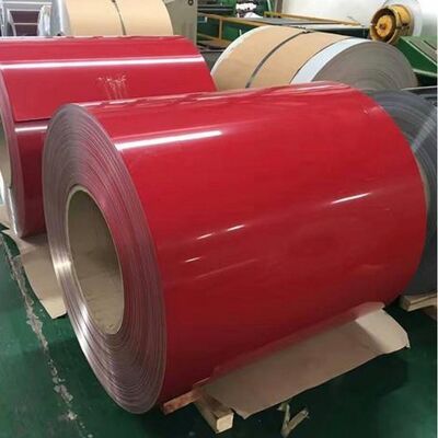 Buen precio Protección contra la corrosión de la bobina de aluminio rojo recubierta de ancho personalizado 50-1250 mm en línea