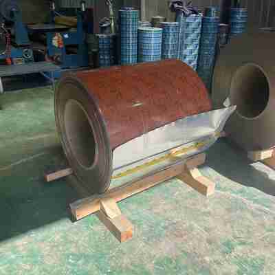 Goede prijs Houten voorgelakte aluminium coil stock 3004 PE PVDF gecoat online
